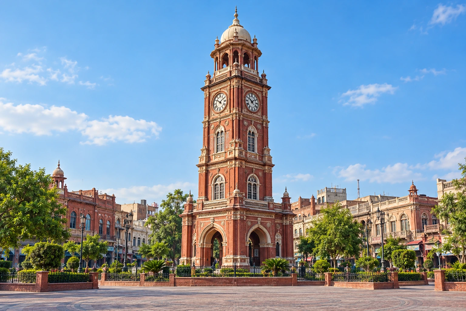 Ghanta Ghar, Faisalabad — landmark illustration